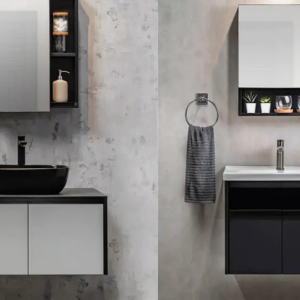 Tủ lavabo nhôm cánh kính