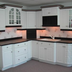 Tủ bếp hộp kim nhôm cánh kính